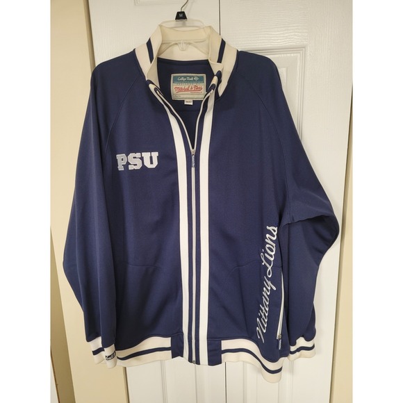 Mitchell Ness Penn State Nittany Lions Track Jacket Navy Blue XL Size 48 RARE